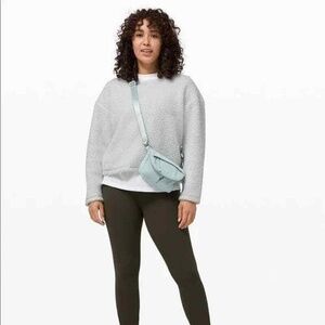 NWT Lululemon Wool Pullover Sweatshirt Crew Athletic Sherpa Cropped White 6